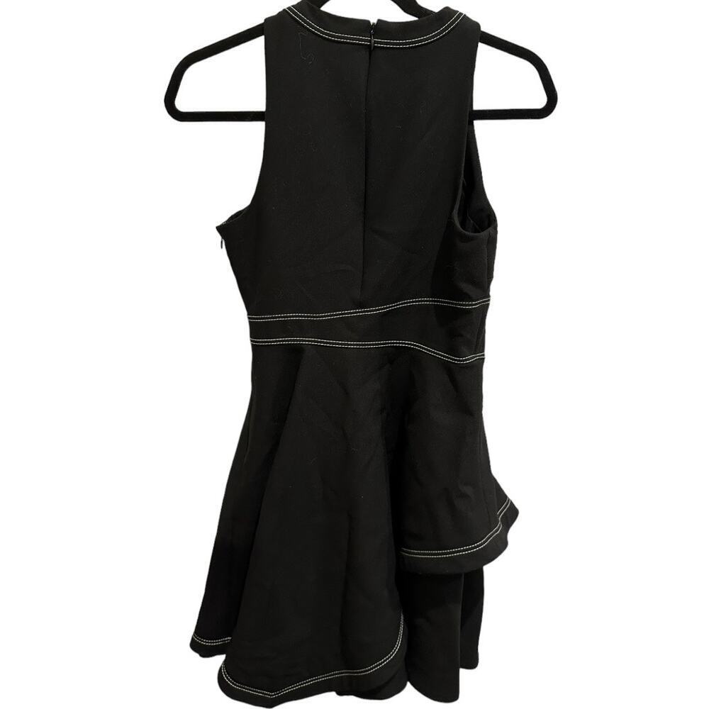 Cinq a Sept Black Lyla Fit and Flare Handkerchief Dress Sz 6 - Picture 4 of 8